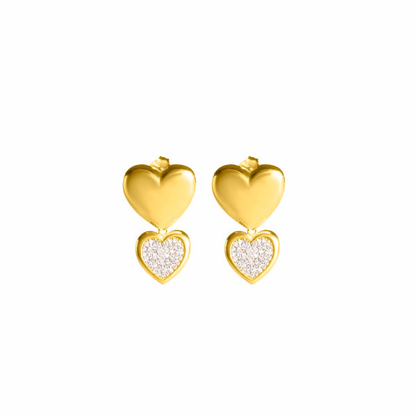 ORECCHINI DOUBLE HEART